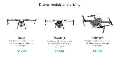 Drone models and pricing Presentation Slide